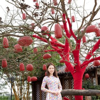 ÁO DÀI LỤA Ý HỌA TIẾT