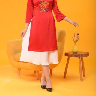 ÁO DÀI CÁCH TÂN KÈM CHÂN VÁY XẾP LY