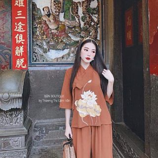 BỘ ĐỒ ĐI CHÙA CỔ CHÉO NƠ