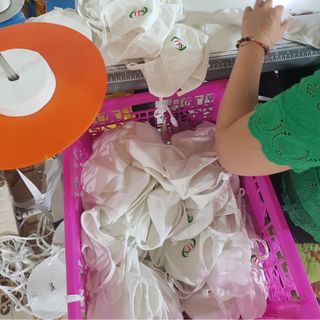 xưởng may khẩu trang vải có in logo