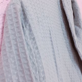 Áo choàng tắm cao cấp - xám tổ ong
