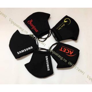 khẩu trang logo sámung hoặc in các theo yêu cầu