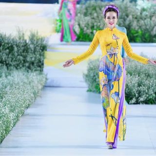 ÁO DÀI NGŨ SEN VÀNG