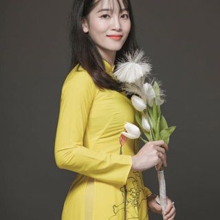 ÁO DÀI TẰM SEN VÀNG