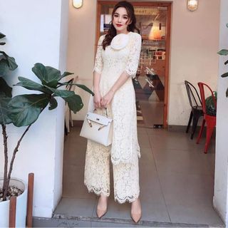 ÁO DÀI REN BE 4 TÀ