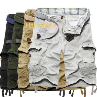 Quần shot kaki túi hộp nam