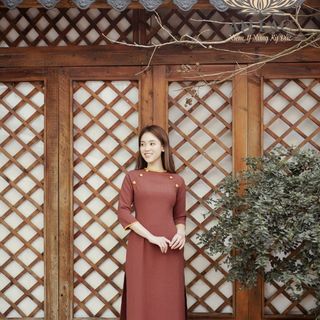 ÁO DÀI ĐI CHÙA LỤC CÚC VÀNG