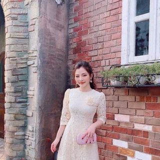 ÁO DÀI REN BE 4 TÀ