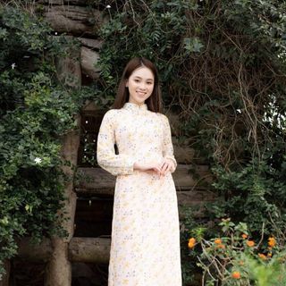 ÁO DÀI TƠ 4 TÀ CHUỒN CHUỒN VÀNG