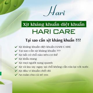 Xịt kháng khuẩn Hari