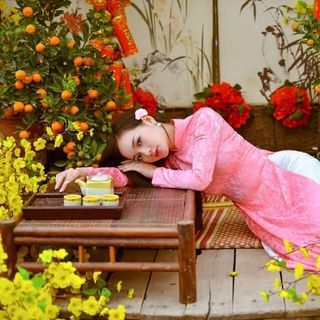 ÁO DÀI GẤM TƠ VÂN HOA MỀM MẠI