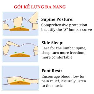 GỐI hỗ trợ thắt lưng khi ngủ giúp nâng đỡ bảo vệ lưng và cho giấc ngủ ngon