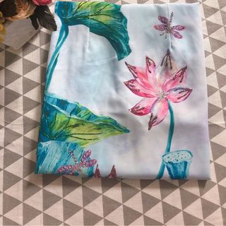 ÁO DÀI NGŨ SEN XANH