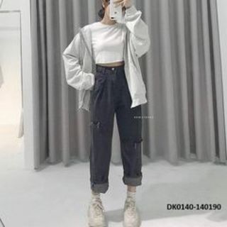 DK0140- JEANS BAGGY RÁCH GỐI giá sỉ