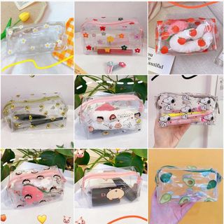 Túi đựng bút - túi đựng mỹ phẩm trong suốt siêu to