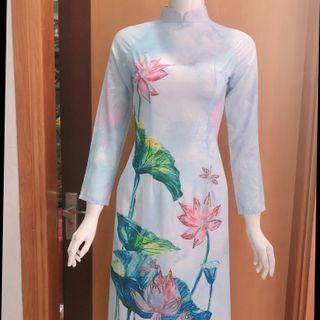 BỘ SƯU TẬP ÁO DÀI TẰM NGŨ SEN CHẤM NHŨ