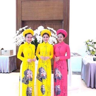 ÁO DÀI TẰM SEN HỒNG