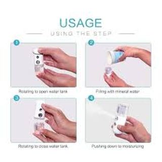 Máy phun sương tạo ẩm Nano mini-Giữ ẩm da chống lão hoá làm mát da cấp tốc-MÀU XANH TRẮNG