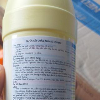 NƯỚC TẨY QUẦN ÁO THÁI HYGIENE