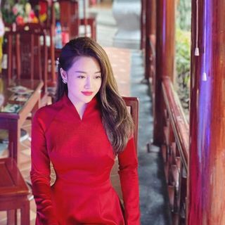 ÁO DÀI LỤA ƯỚT CỔ V CAO CẤP SANG TRỌNG - HÀNG MAY KỸ ĐẸP