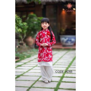 SET AD HOA NHÍ GẮN HOA LỤA