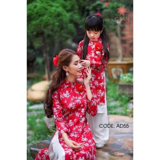 SET AD HOA NHÍ GẮN HOA LỤA
