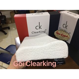 Full box- Gối cao su non clear king 2 lớp áo gối- cho người mất ngủ đau mỏi vai gáy và ngủ ngáy
