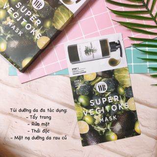 Mặt nạ thải độc rau củ Super Vegitoks Mask hộp 6 miếng