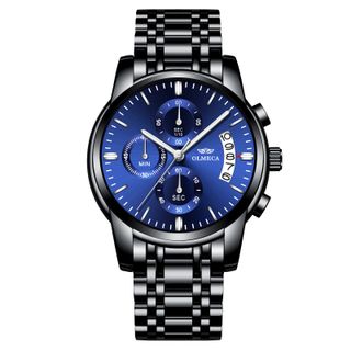 ĐỒNG HỒ OLMECA - OLM003 Đồng hồ nam dây thép không gỉ Olmeca 6 kim sang trọng