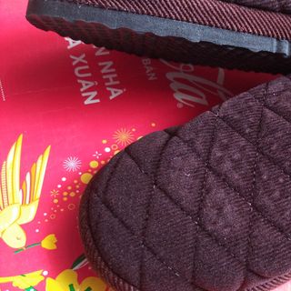 Dép vải đế dầy free size 32k 1 đôi màu nâu