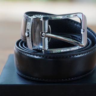 Thắt Lưng Montblanc Nam Khóa Kim Dây Da Mặt Vuông 2 màu
