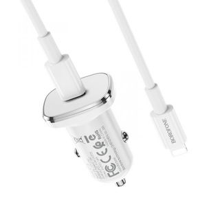 Bộ Cóc Cáp Sạc Xe Hơi Borofone BZ12B Chuyểm từ Cổng Type-C sang Lightning PD30