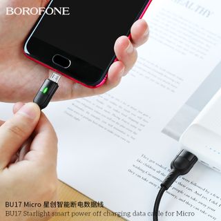 Dây cáp sạc tự ngắt BU17 Borofone cổng Micro 12m