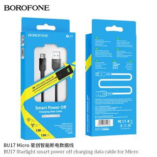 Dây cáp sạc tự ngắt BU17 Borofone cổng Micro 12m