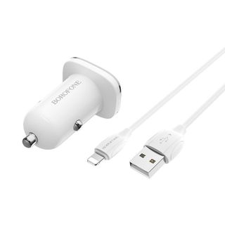 Bộ Cóc Cáp Sạc Xe Hơi Borofone BZ12 BZ-12 Cổng Lightning-2 Cổng USB