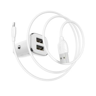 Bộ Cóc Cáp Sạc Xe Hơi Borofone BZ12 BZ-12 Cổng Lightning-2 Cổng USB