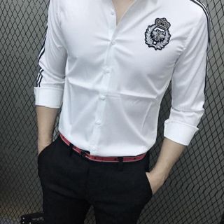 ÁO SƠ MI NAM CHẠY VIỀN DÂY THÊU LOGO