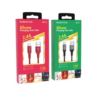 Dây cáp sạc truyền dữ liệu BU24 Borofone cổng Micro 12m