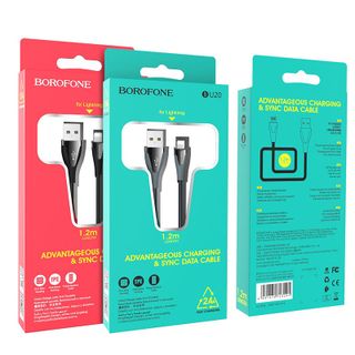 Dây cáp sạc truyền dữ liệu BU20 Borofone cổng Lightning 12m