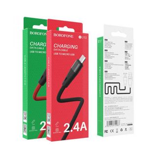 Dây cáp sạc truyền dữ liệu BU10 Borofone cổng Micro 12m TPE