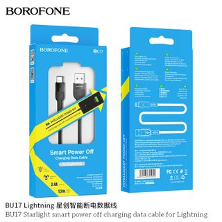 Dây cáp sạc tự ngắt BU17 Borofone cổng Lightning 12m