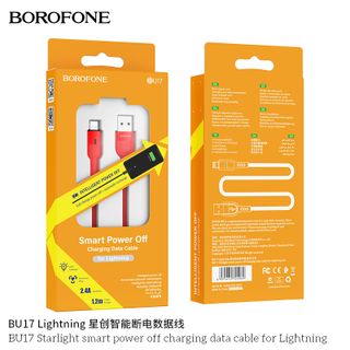 Dây cáp sạc tự ngắt BU17 Borofone cổng Lightning 12m