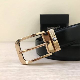 Thắt Lưng Montblanc Nam Khóa Kim Dây Da Mặt Vuông 2 màu