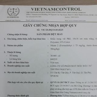 Khẩu Trang Vải 2 Lớp Chống Khuẩn Cao