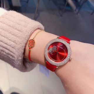 Đồng Hồ dây da đỏ nữ canh Tý