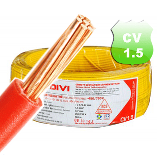 Dây điện đơn CADIVI 15 mm2 CV 15 cuộn 100m