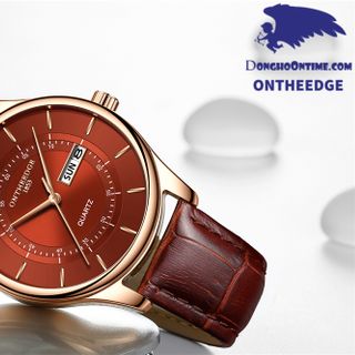 ĐỒNG HỒ ONTHEEDGE - ON004 Đồng hồ nam dây da Ontheedge lịch tuần sang trọng