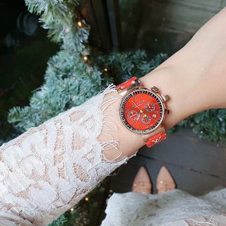 Đồng hồ nữ dây da đẹp Lệ Vi