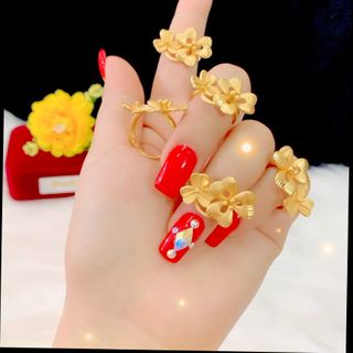 NHẪN NỮ MẠ VÀNG 24K 1