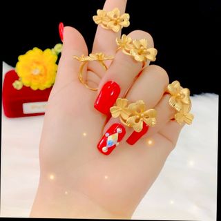 NHẪN NỮ MẠ VÀNG 24K 1